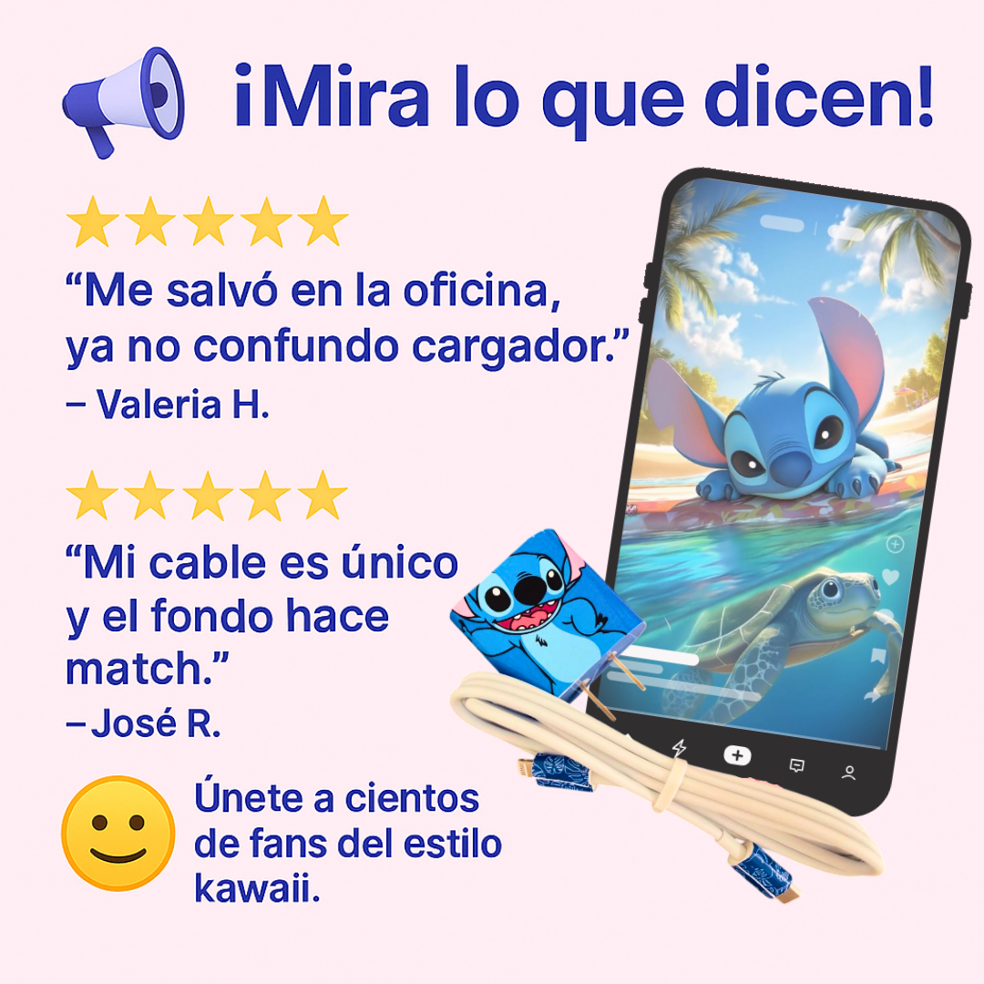 KIT de 3 STICKERS para el CARGADOR y CABLE DE TU CELULAR + REGALO 30 fondos de pantalla. ¡Solo por tiempo limitado! 🚨