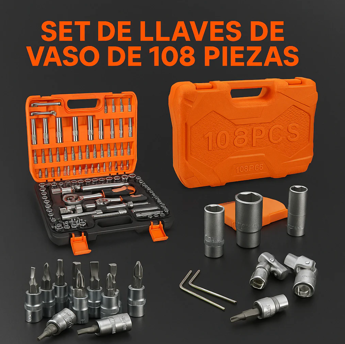 El regalo que papá va a usar: Juego de Herramientas 108 Pzs