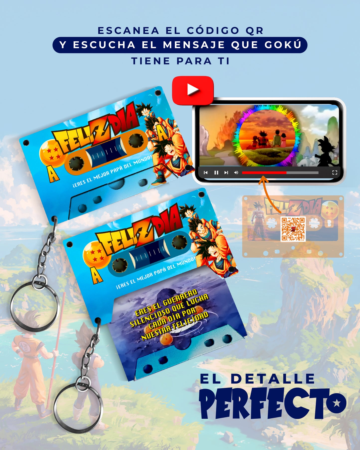 Pack x 3 CASSETTES para PAPÁ. Padre de familia y fan de Dragon Ball: el regalo perfecto sí existe
