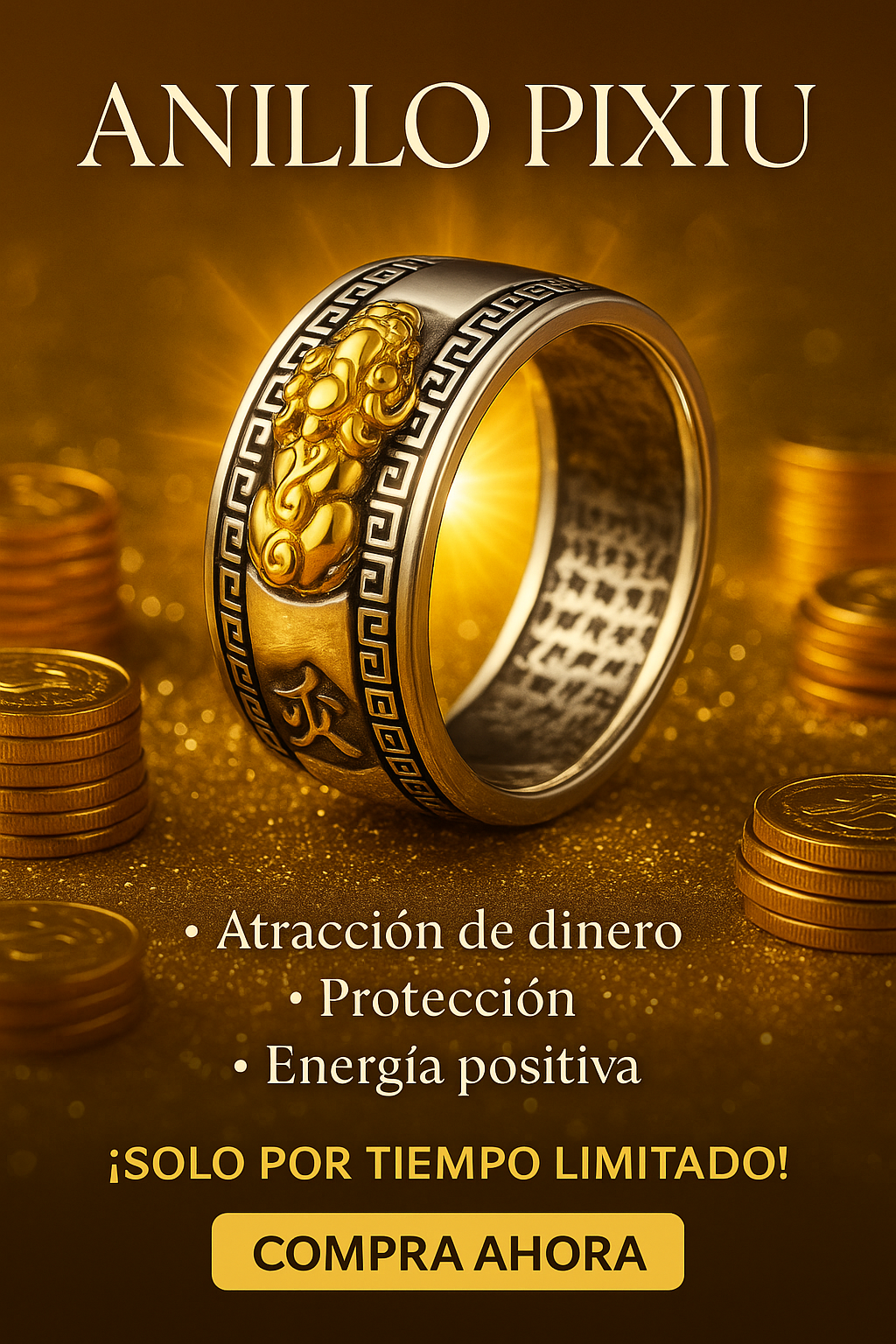 Anillo Pixiu: Para Empresarios y Almas Espirituales+ REGALO SORPRESA