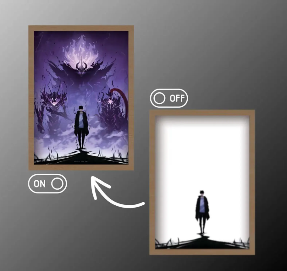 Descubre su poder oculto: Cuadro Anime Luminoso