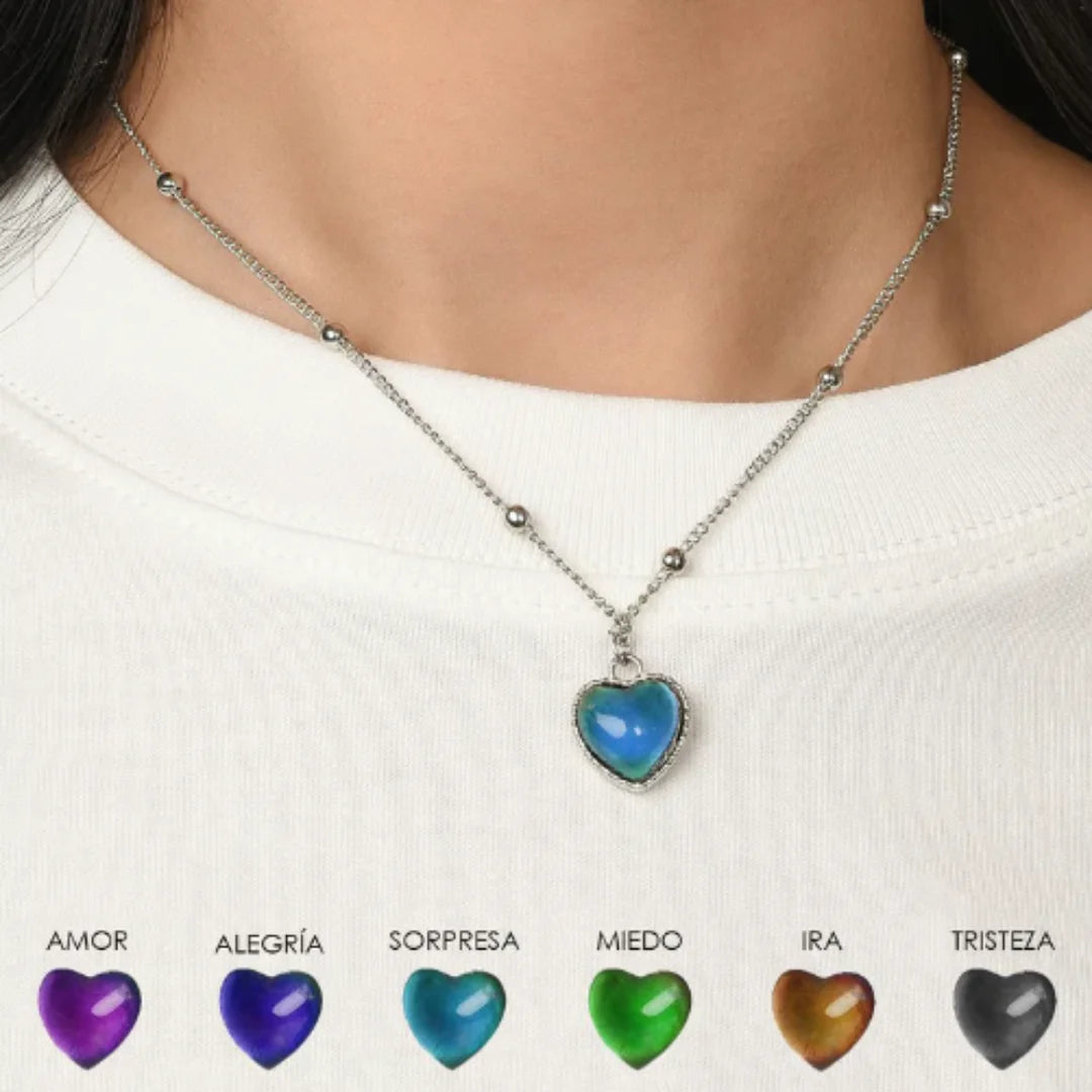 Collar Corazón de Emociones + Caja de Regalo Premium