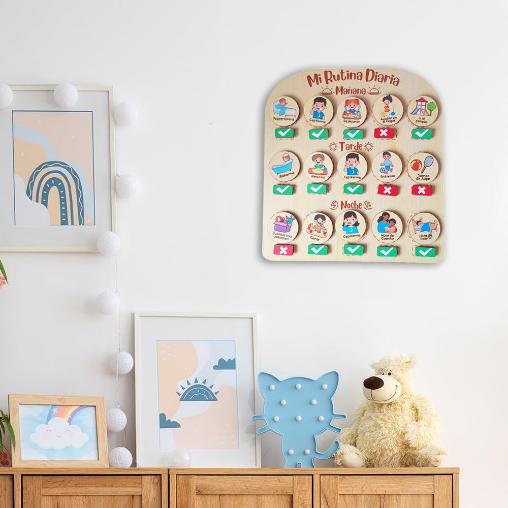 Organiza, Aprende, Disfruta: RUTINAS para NIÑOS en MADERA + REGALO 16 rutinas EXTRA + REGALO especial para MAMÁ
