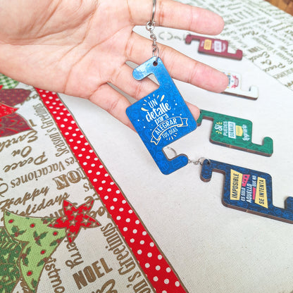 PESEBRE + REGALO 5 PORTACELULARES - LLAVERO con Frases Motivacionales