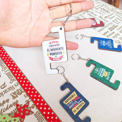 PESEBRE + REGALO 5 PORTACELULARES - LLAVERO con Frases Motivacionales