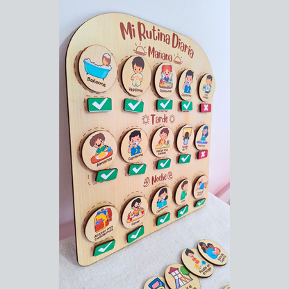 Organiza, Aprende, Disfruta: RUTINAS para NIÑOS en MADERA + REGALO 16 rutinas EXTRA + REGALO especial para MAMÁ