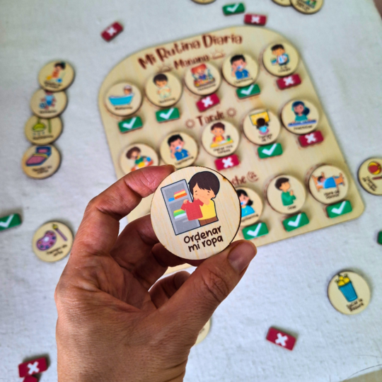 Organiza, Aprende, Disfruta: RUTINAS para NIÑOS en MADERA + REGALO 16 rutinas EXTRA + REGALO especial para MAMÁ