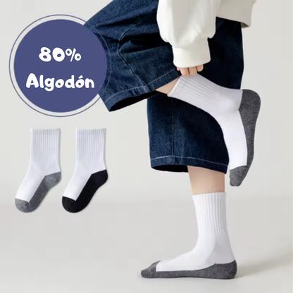 Pack x 5 pares de MEDIAS con SUELA NEGRA  ¡Adiós al Sufrimiento de las Medias Blancas!