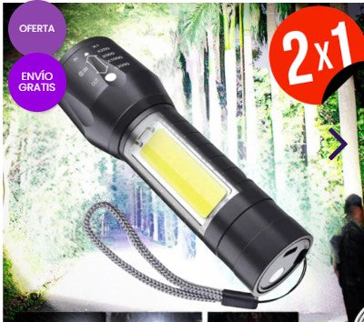 Linterna Titanium Pro 3 en 1 + estuche de REGALO + Cable Usb