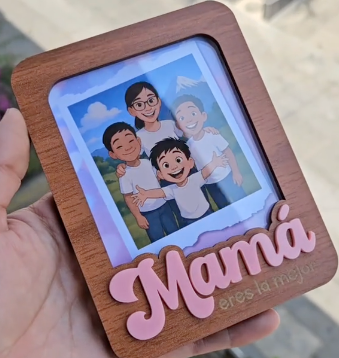 Marco Polaroid recuerdo de mamá