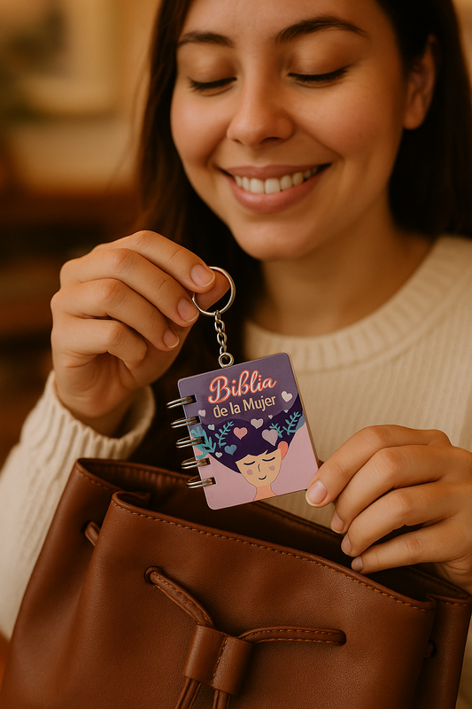Llavero Biblia MUJER: Un Tesoro de Fe Siempre Contigo + Regalo Especial
