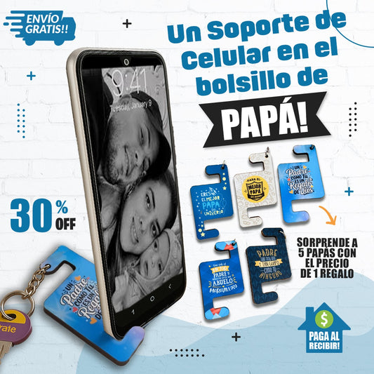 Regala 5 LLAVEROS PORTACELULAR a 5 PAPÁS diferentes! El Regalo Útil y Emotivo que cada Papá Merece + REGALO