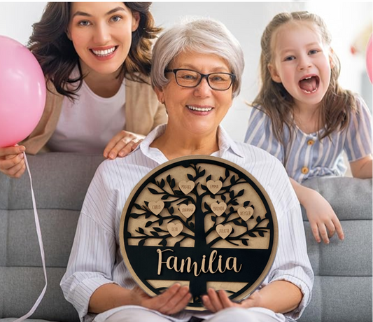 Cuadro Portallaves en Madera ¡El REGALO perfecto para MAMÁ! + OBSEQUIO Ramo de Flores Calendario + Portacelular