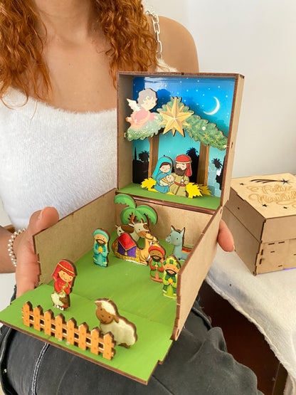 PESEBRE + REGALO 5 PORTACELULARES - LLAVERO con Frases Motivacionales