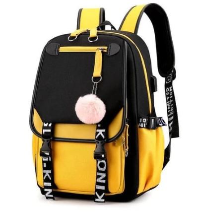MORRAL SMART KAWAII + PELUCHE POMPOM: INCLUYE PUERTO PARA CARGA Y PUERTO AURICULAR