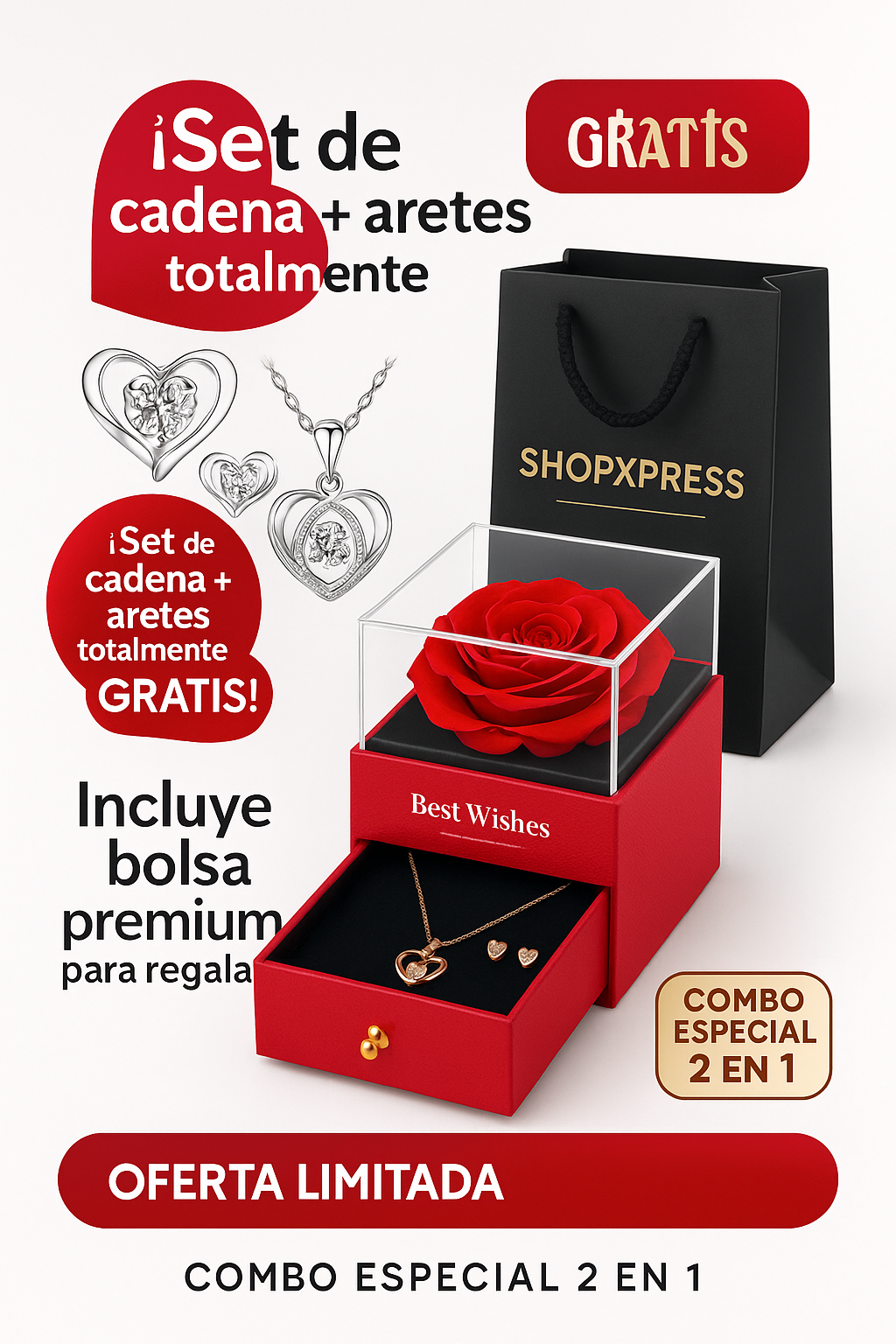 Un Tesoro Que Guarda Joyas, Recuerdos Y Todo El Amor Que Quieres Entregar (Obsequio set cadena y aretes)