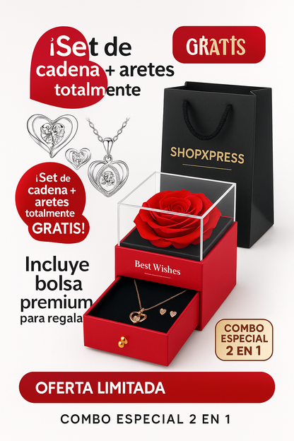 Un Tesoro Que Guarda Joyas, Recuerdos Y Todo El Amor Que Quieres Entregar (Obsequio set cadena y aretes)