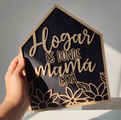 Cuadro Portallaves en Madera ¡El REGALO perfecto para MAMÁ! + OBSEQUIO Ramo de Flores Calendario + Portacelular
