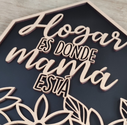 Cuadro Portallaves en Madera ¡El REGALO perfecto para MAMÁ! + OBSEQUIO Ramo de Flores Calendario + Portacelular